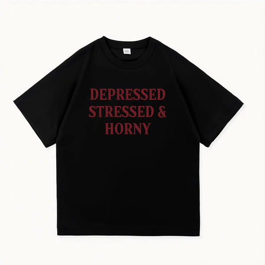 Футболка Depressed, Stressed & Horny