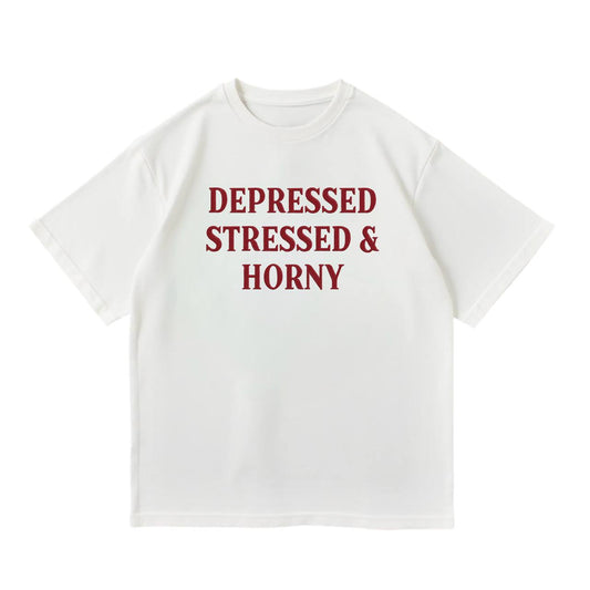 Футболка Depressed, Stressed & Horny